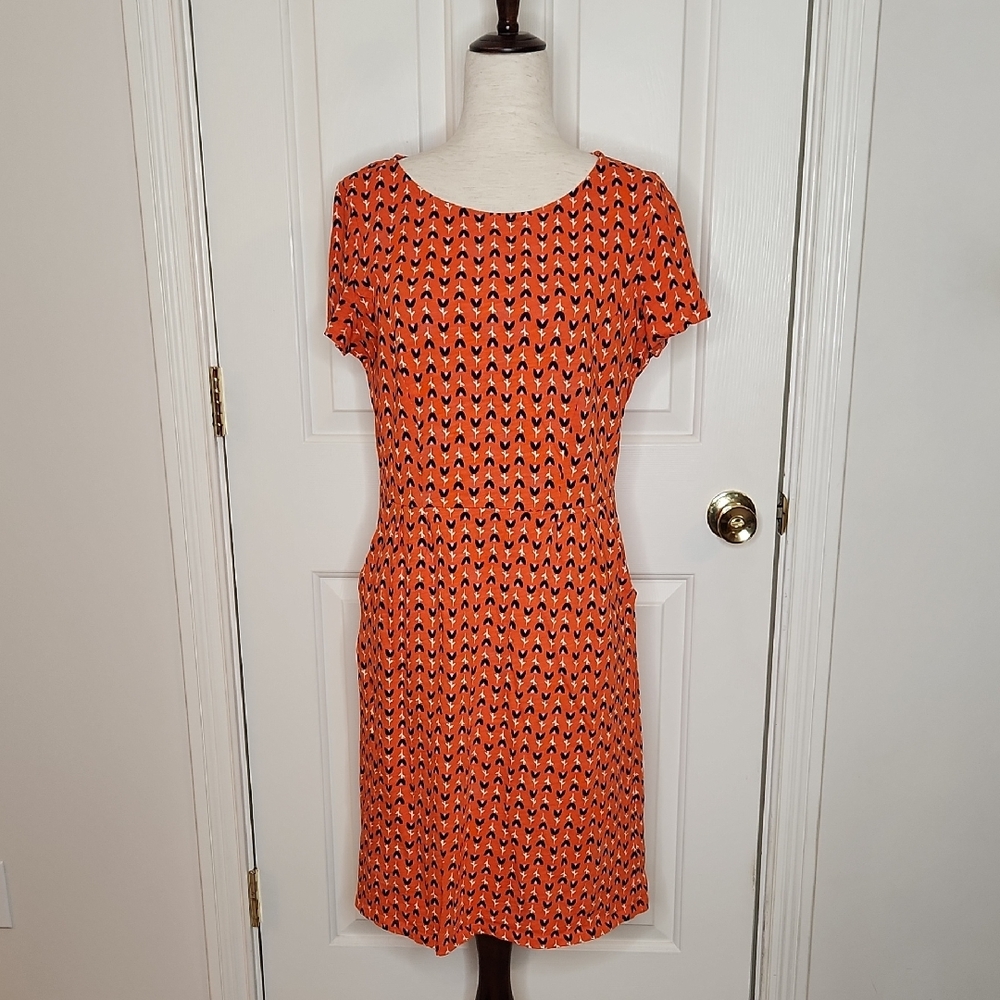 Boden Phoebe Jersey Dress Popsicle Tulip Geo Size 10R